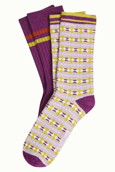 Socken 2er-Pack, 10137-517, purple