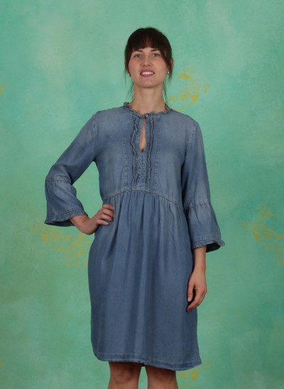 Kleid, Delia Denim Dress, light-blue-denim