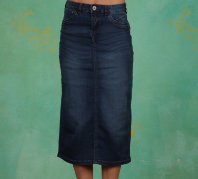 Rock, Jeans Skirt, denim-blue