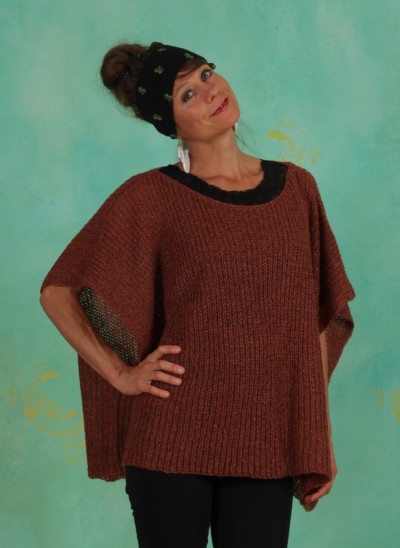 Poncho, 10607155, rust-red
