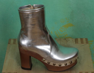 Schuhe, Isabell, metallic-silber