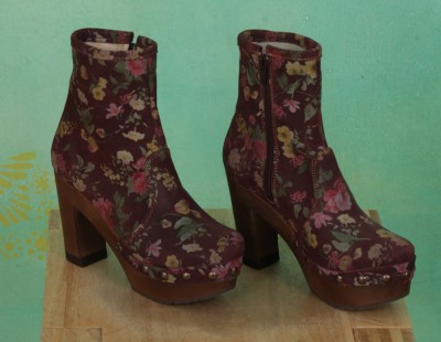 Schuhe, Isabell, flower-burgundy