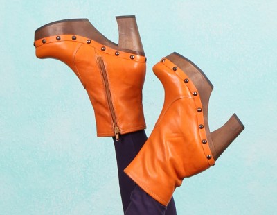 Schuhe, 1204-319, anilin-orange