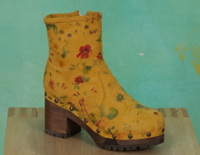 Schuhe, 1208-109, flower-F20-gelb