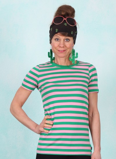 Shirt, 12459-4218, green-rose
