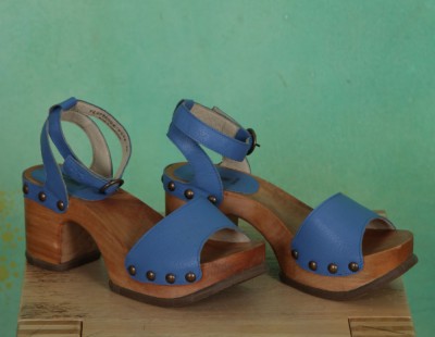 Schuhe, Romy, mousse-smurf-blue