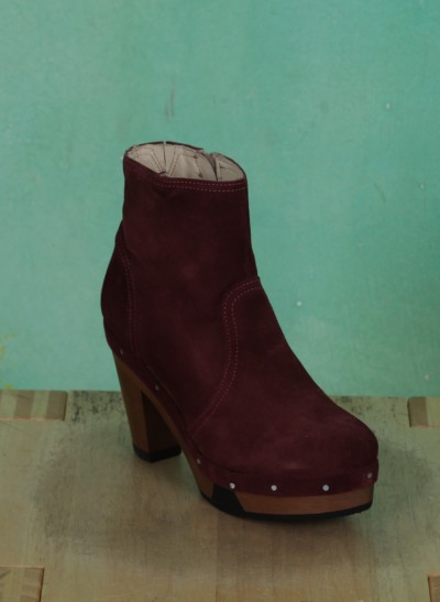 Schuhe, Amber, suede-burgundy