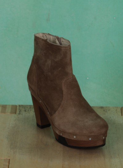 Schuhe, Amber, suede-taupe