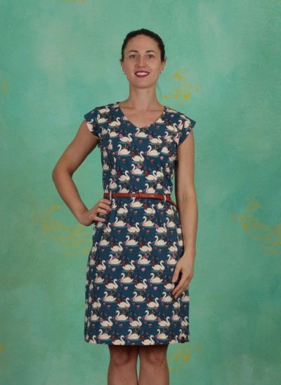 Kleid, Stormy, swan-blue