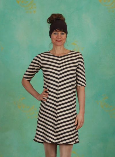 Kleid, Out The Night, charcoal-stripes