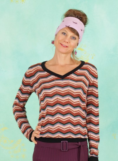 Pullover, 20W6282, brown-stripes