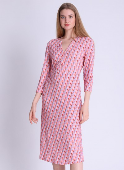 Kleid, 211-11-026-221, print-rose