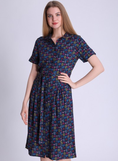 Kleid, 211-11-081-307, print-navy