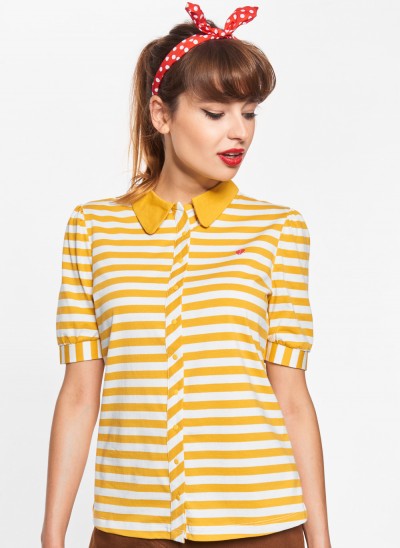 Bluse, 211-11-094-1074, yellow-stripes
