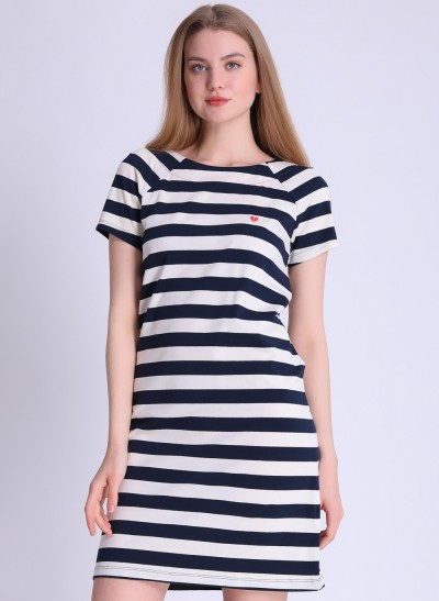 Kleid, 211-11-102-307, navy-stripes