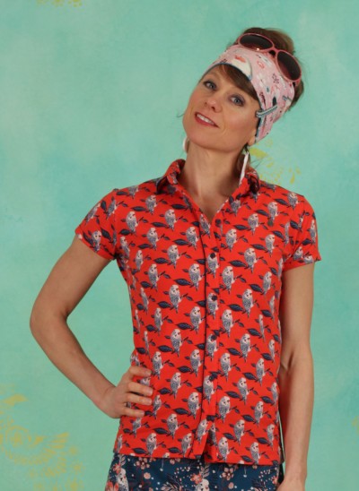 Bluse, 21S6936, orange-multi