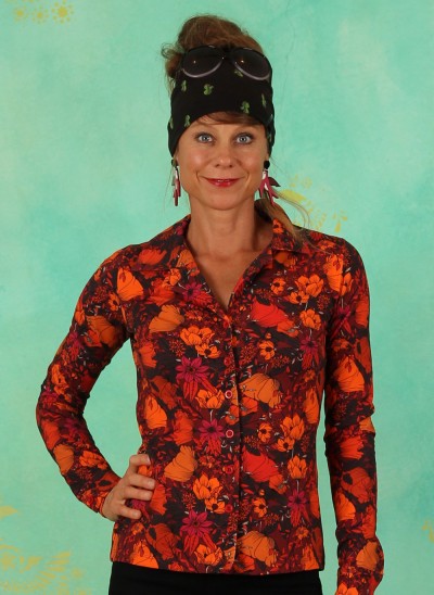 Bluse, 22367, orange-multi