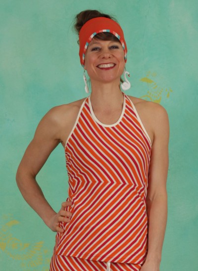 Top, 385231, orange-stripes