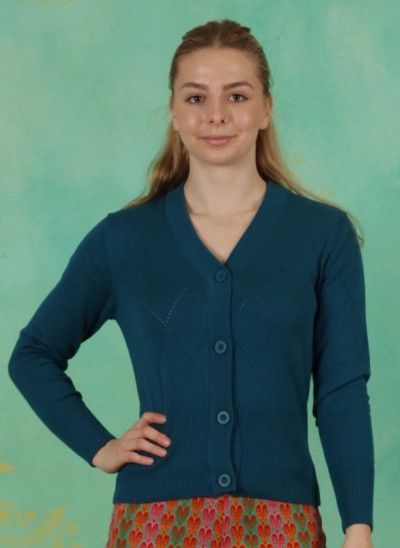 Cardigan, 385932, petrol