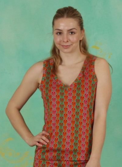 Top, 386116, red-multi