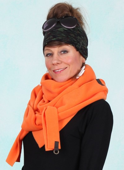 Fleece-Schal, 4051-773, orange