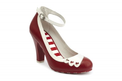 Schuhe, June, red-cream