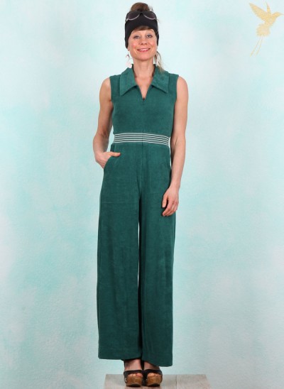 Frottee-Jumpsuit, 61135, green
