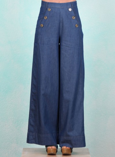 Hose, 61567, blue-denim