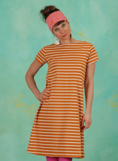 Kleid, 70230, orange-white