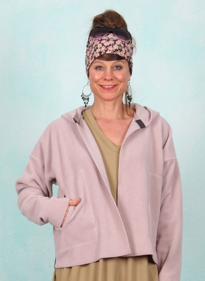 Fleece-Cardigan, 7158-401, light-rose
