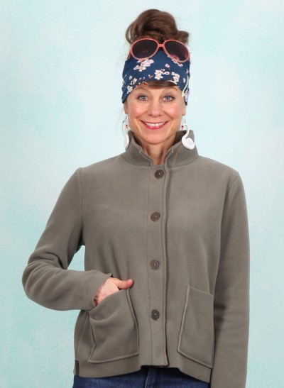 Fleece-Jacke, 7164-609, khaki