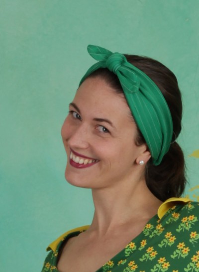 Haarband, Dorothy Head, green-stripes