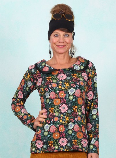 Bluse, BL-3396, black-multi