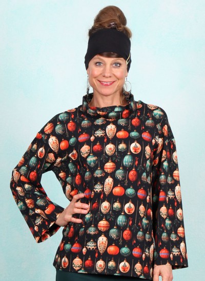 Bluse, BL-3413, black-multi