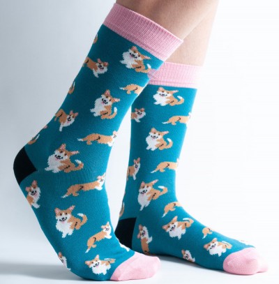 Socken, DDS1254, blue-green