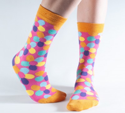 Socken, DDS806, pink-multi