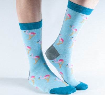 Socken, DDS818, light-blue-pink