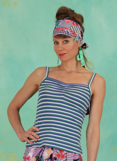 Top, G11205C, blue-stripes