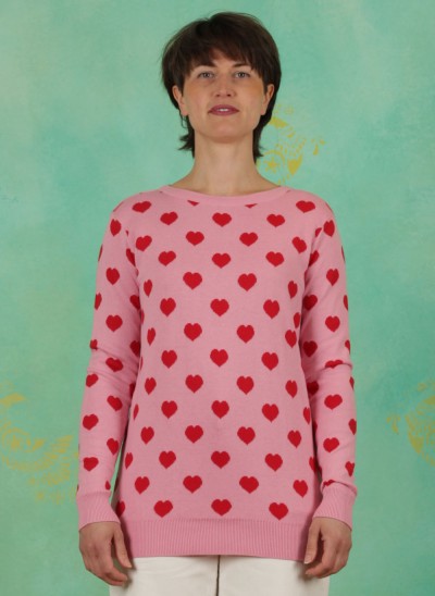 Pullover, K0554, pink-red
