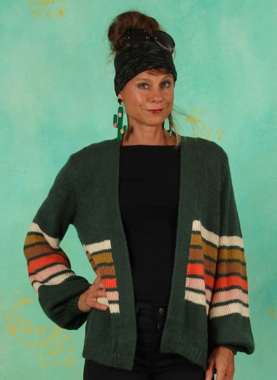 Cardigan, K0616, dark-green