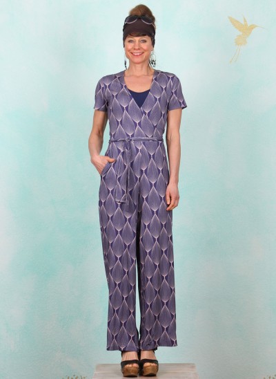 Jumpsuit, LASU25221, blue-grey-rose
