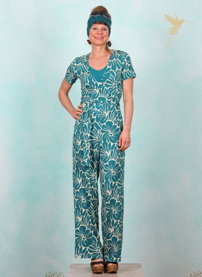 Jumpsuit, LASU25222, petrol-beige
