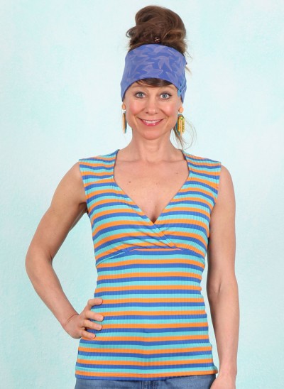 Top, LASU26310, blue-multi