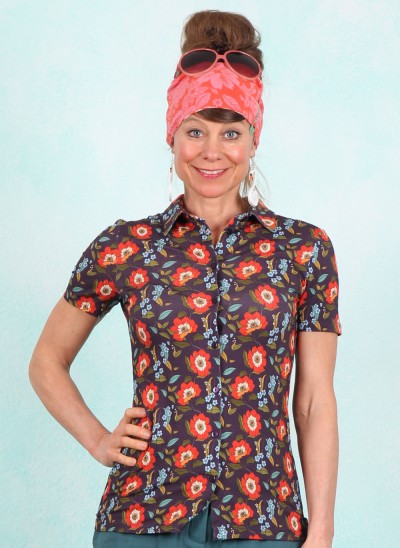 Bluse, LASU26371, purple