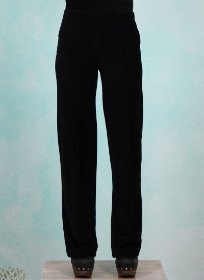Rib-Velours-Hose, LAWI24120, black
