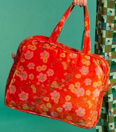 Samt-Reisetasche, P-021, orange