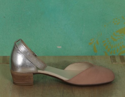 Schuhe, Logi, nudepink-silver