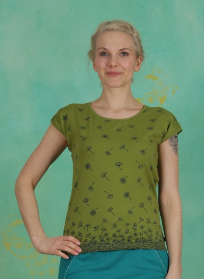 Shirt, Michelle, turtle-green-floral