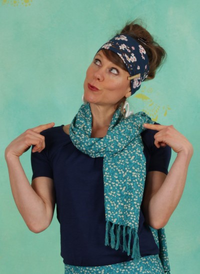 Tuch, S21ACS05, turquoise-white