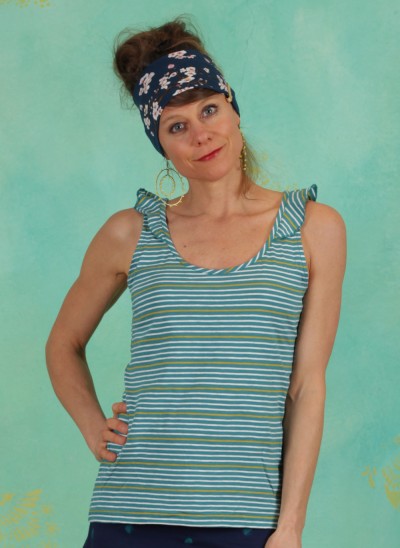 Top, S21C09, turquoise-stripes